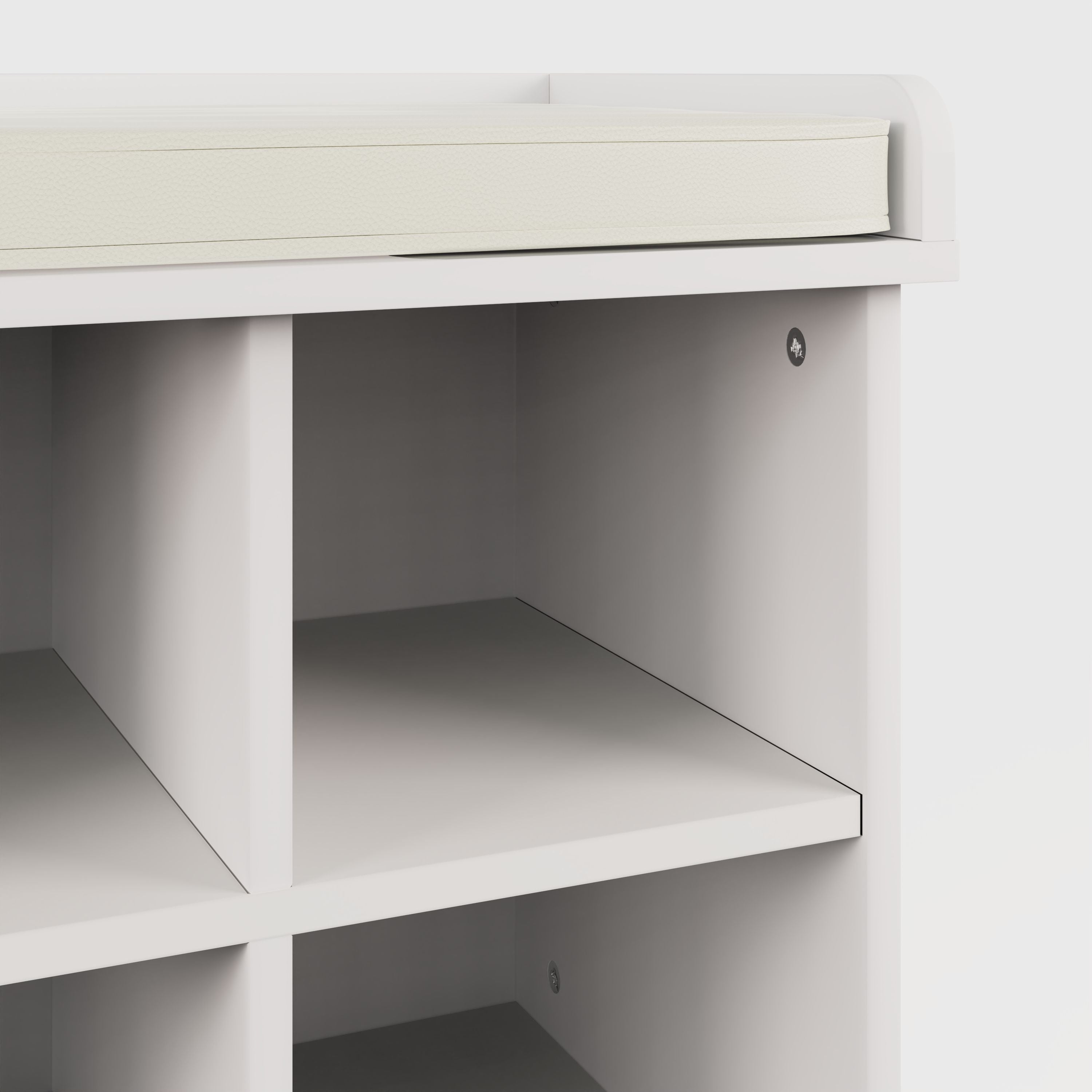 Kempton Shoe Bench White – GFW, view 5