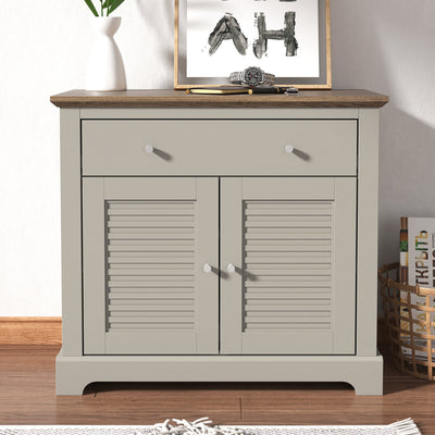 Salcombe Compact Sideboard Light Grey – GFW, view 2