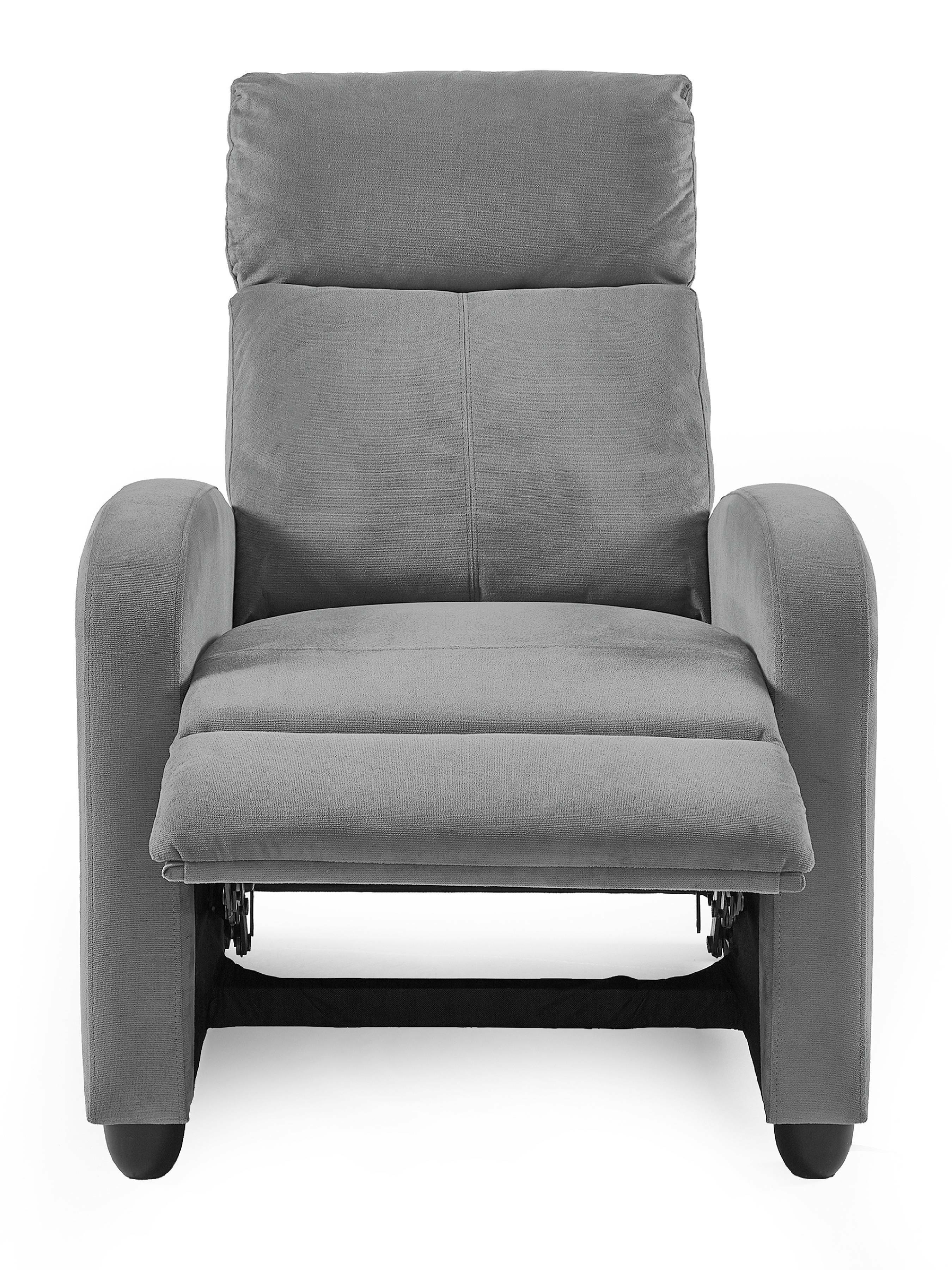 Vivo Grey Chenille Reclining Arm Chair – Julian Bowen, view 6
