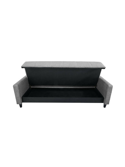 Alfie 3 Seater Grey Linen Storage Sofabed – Julian Bowen, view 7