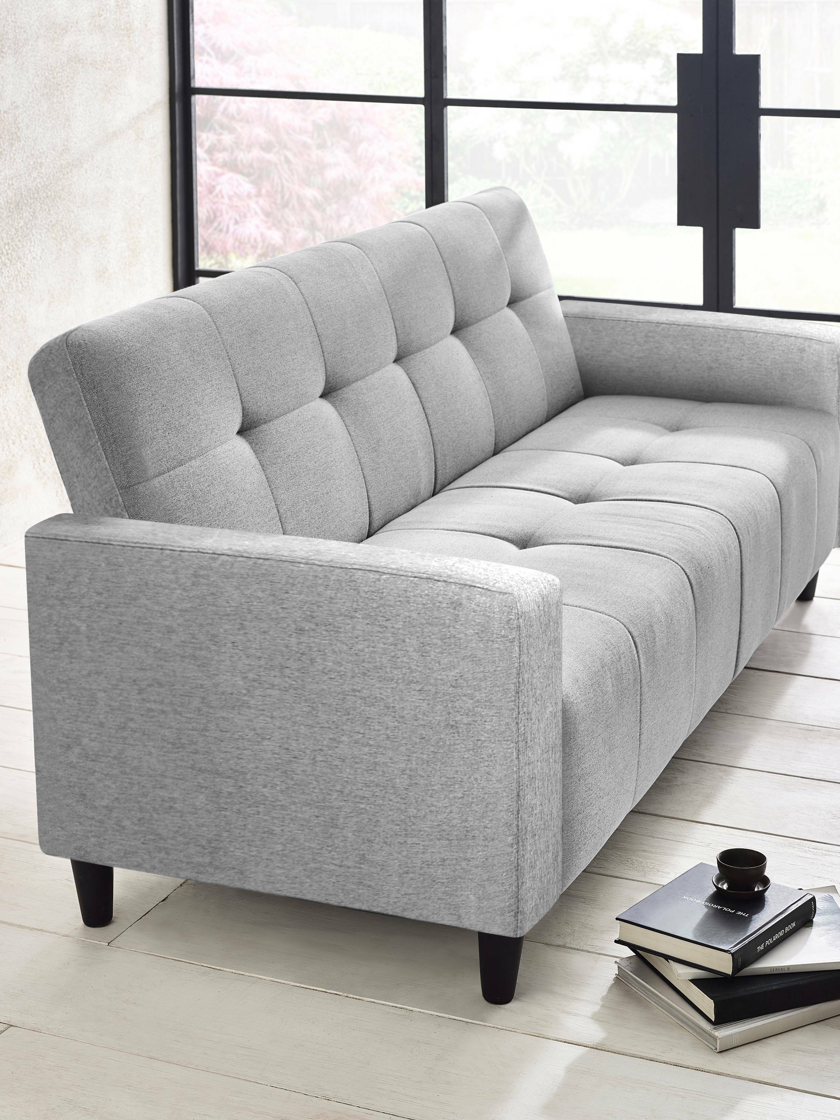 Alfie 3 Seater Grey Linen Storage Sofabed – Julian Bowen, view 9
