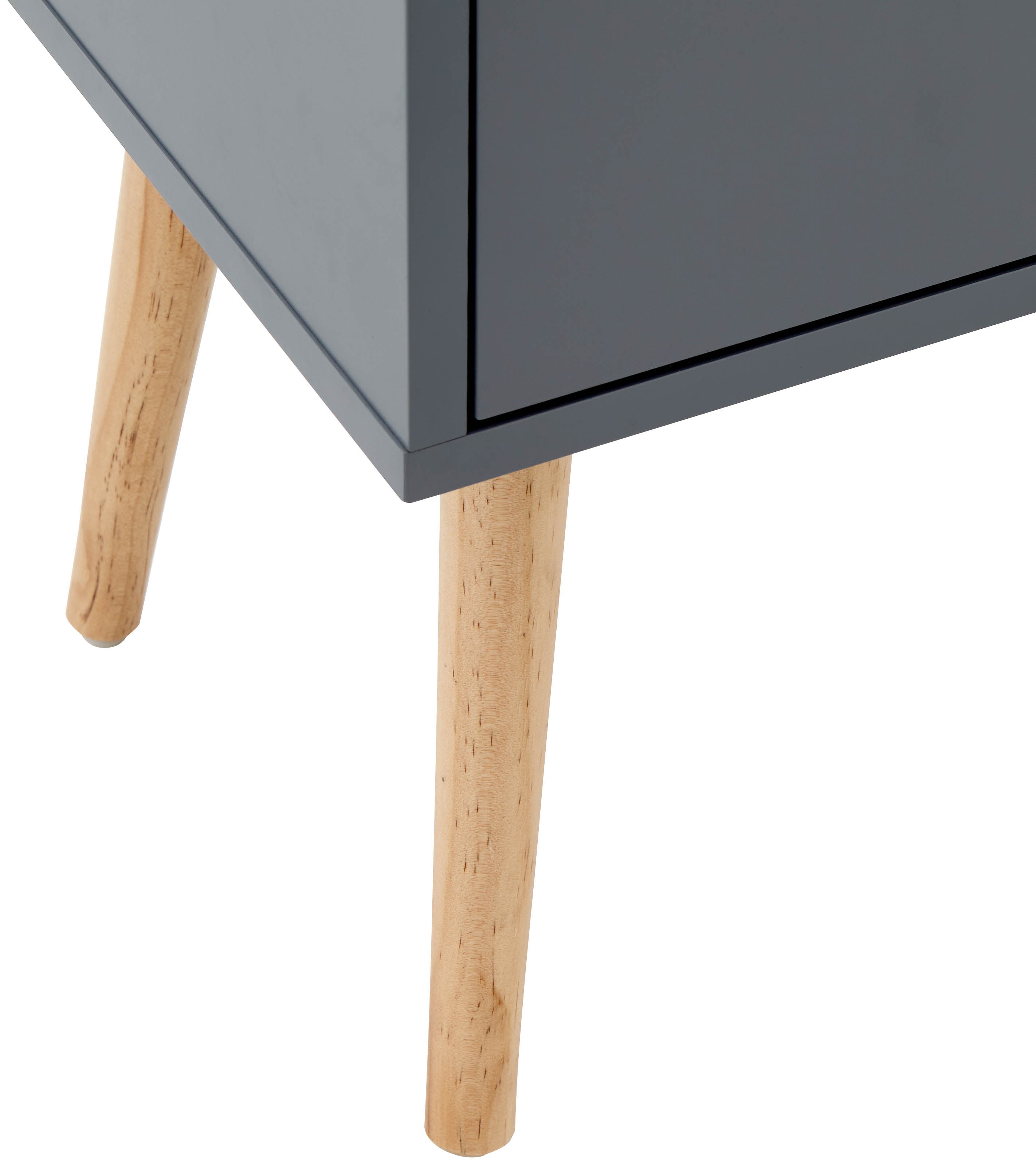 Nyborg Single 2 Drawer Bedside – Dark Grey