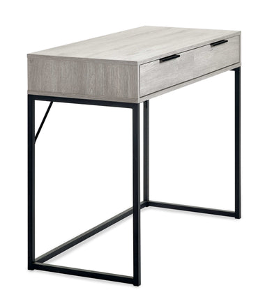 Bali 2 Drawer Dressing Table/Desk - Grey Oak – Julian Bowen, view 4