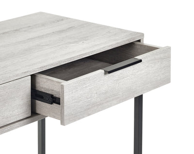 Bali 2 Drawer Dressing Table/Desk - Grey Oak – Julian Bowen, view 7