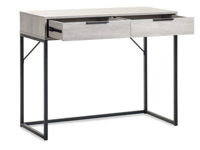 Bali 2 Drawer Dressing Table/Desk - Grey Oak – Julian Bowen, view 2