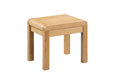 Curve Oak 2 Drawer Dressing Table & Stool – Julian Bowen, view 3