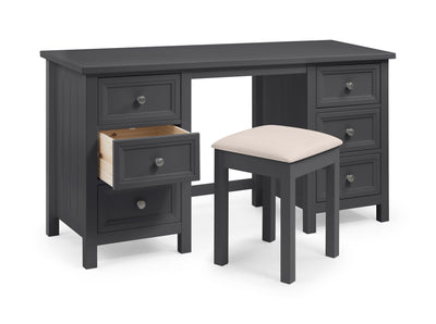 Julian Bowen Dressing Table Maine Dressing Table - Anthracite Bed Kings