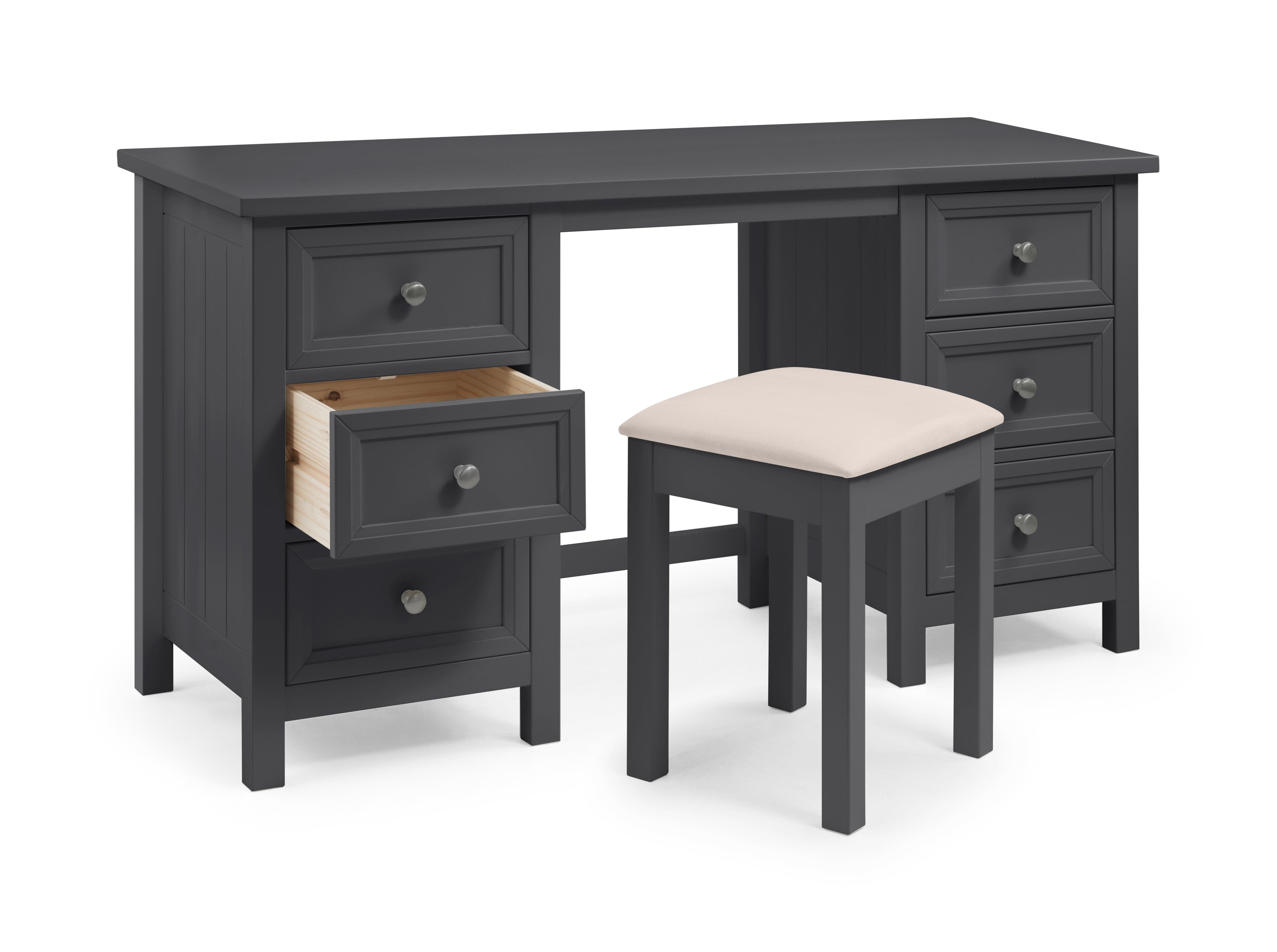 Julian Bowen Dressing Table Maine Dressing Table - Anthracite Bed Kings