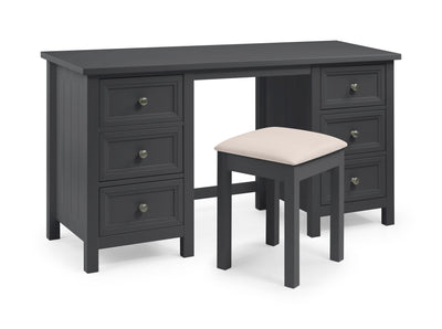 Julian Bowen Dressing Table Maine Dressing Table - Anthracite Bed Kings