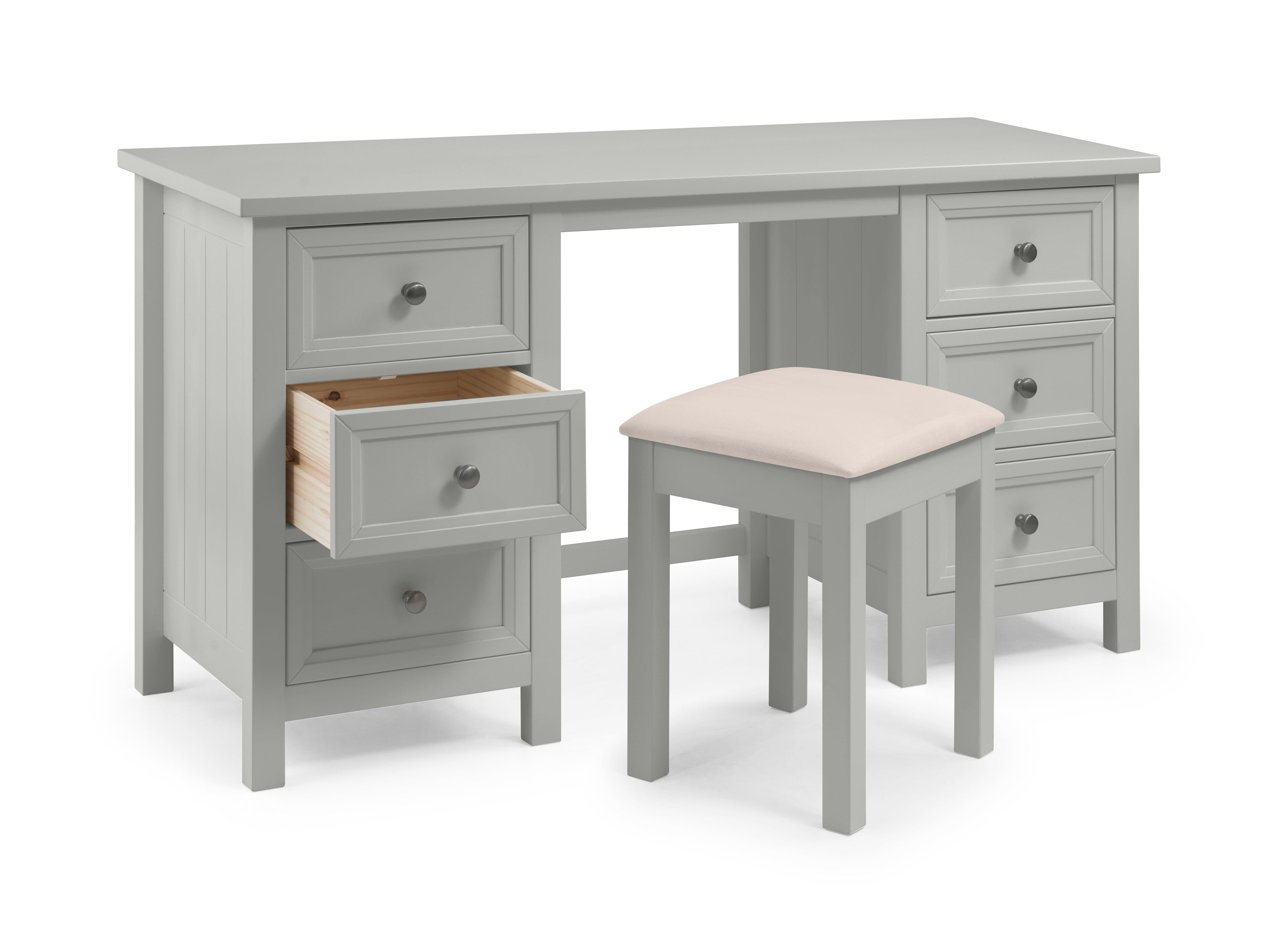 Maine Dressing Table- Dove Grey – Julian Bowen, view 2