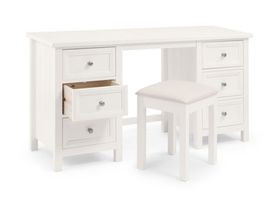 Maine Dressing Table - Surf White – Julian Bowen, view 2