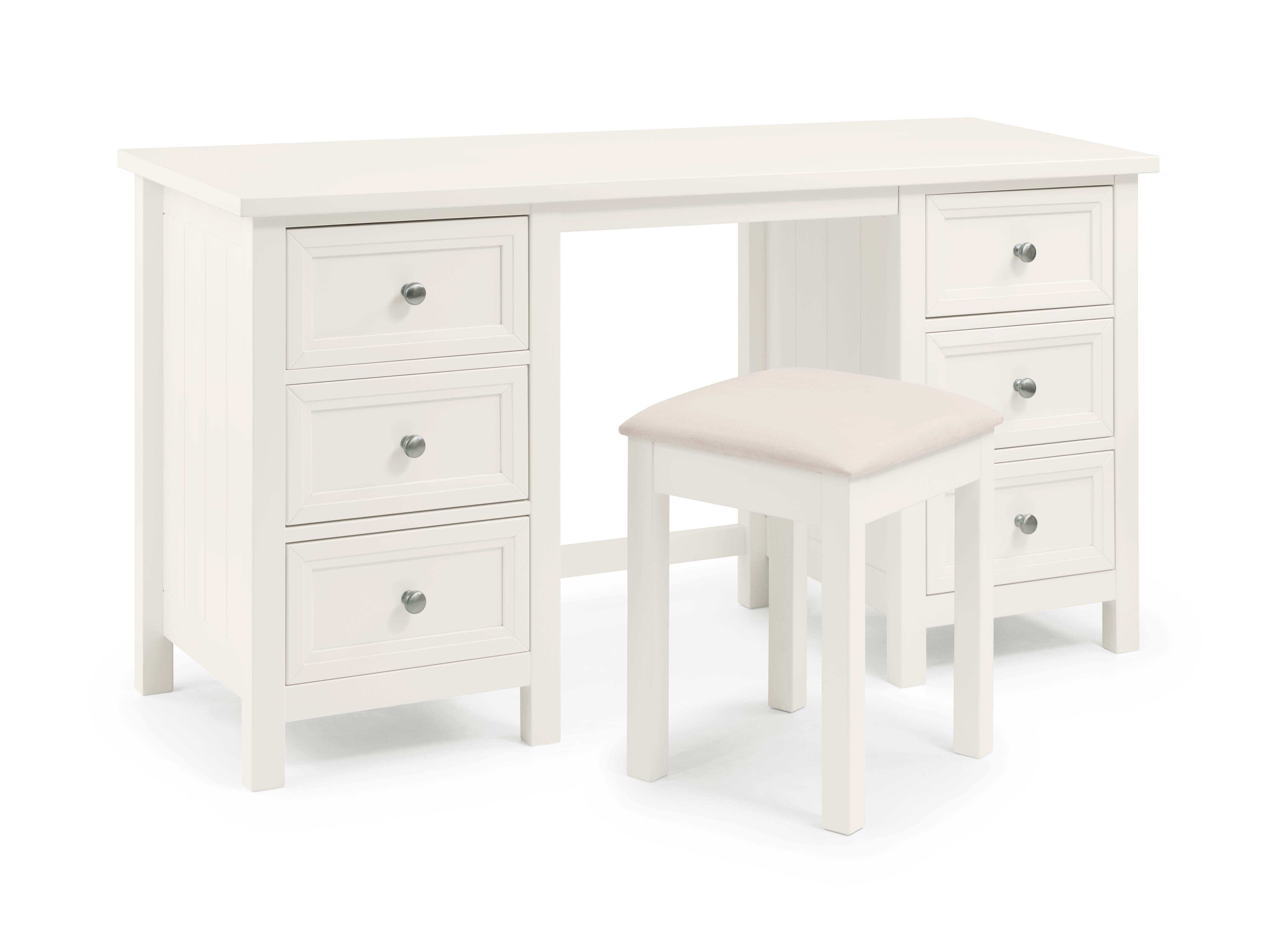 Maine Dressing Table - Surf White – Julian Bowen, view 3