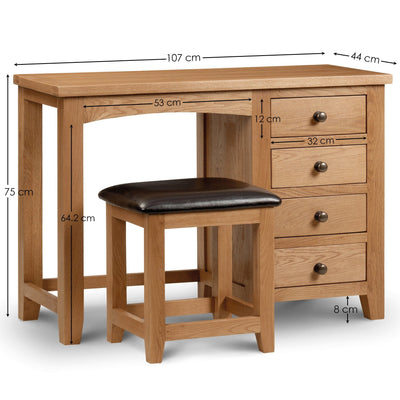 Marlborough Single Pedestal Dressing Table Ass – Julian Bowen, view 4