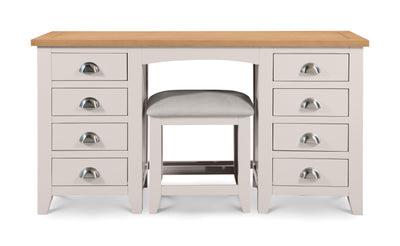 Richmond Twin Pedestal Dressing Table – Julian Bowen, view 6