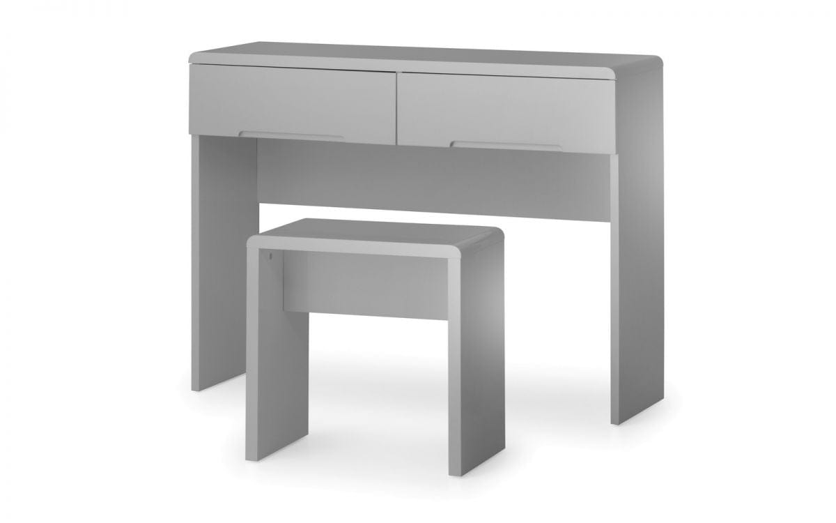 Manhattan Dressing Stool - Grey – Julian Bowen, view 2