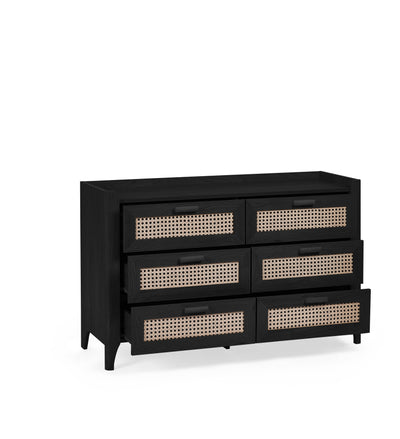 Sydney 6 Drawer Wide Chest - Black Ash – Julian Bowen, view 3