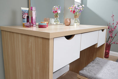 Elizabeth Dressing Table Set – Oak & White