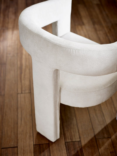Elara Cream Chenille Upholstered  Chair – Julian Bowen, view 5