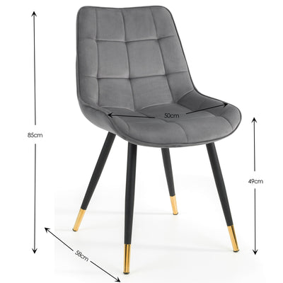 Findlay Square Table and 4 Grey Hadid Chairs
