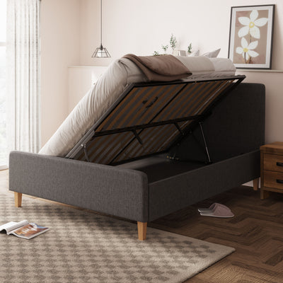Ashbourne Ottoman Bed Dark Grey – GFW, view 13