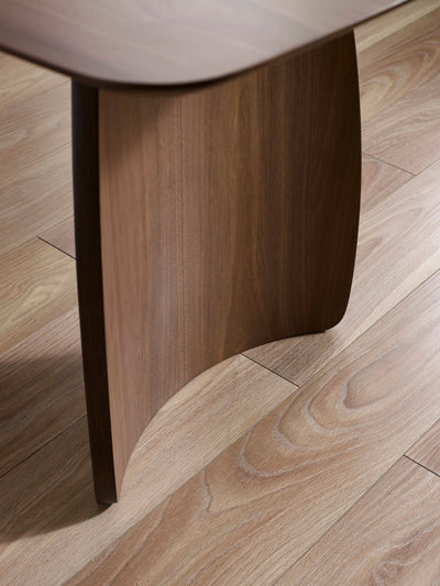 Artemis Curved Leg Walnut Dining Table – Julian Bowen, view 6