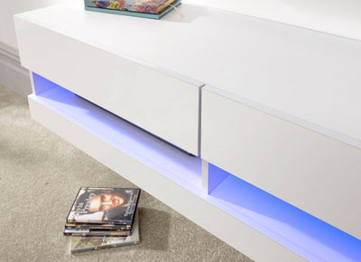 Galicia 120Cm Wall TV Unit With Led White – GFW, view 6