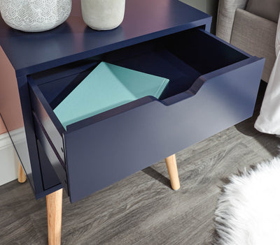 Nyborg Single 2 Drawer Bedside Nightshadow – Nightshadow