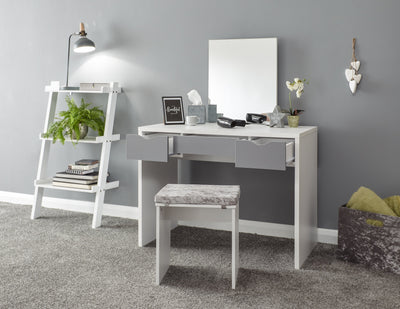 Elizabeth Dressing Table Set – White & Grey