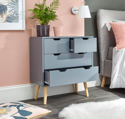 Nyborg 2+2 Drawer Chest – Dark Grey