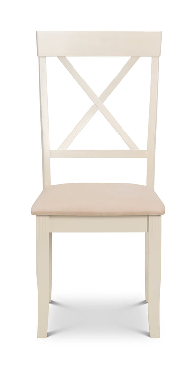 Davenport Ivory and Oak Rectangular Table and 4 Ivory Davenport Chairs