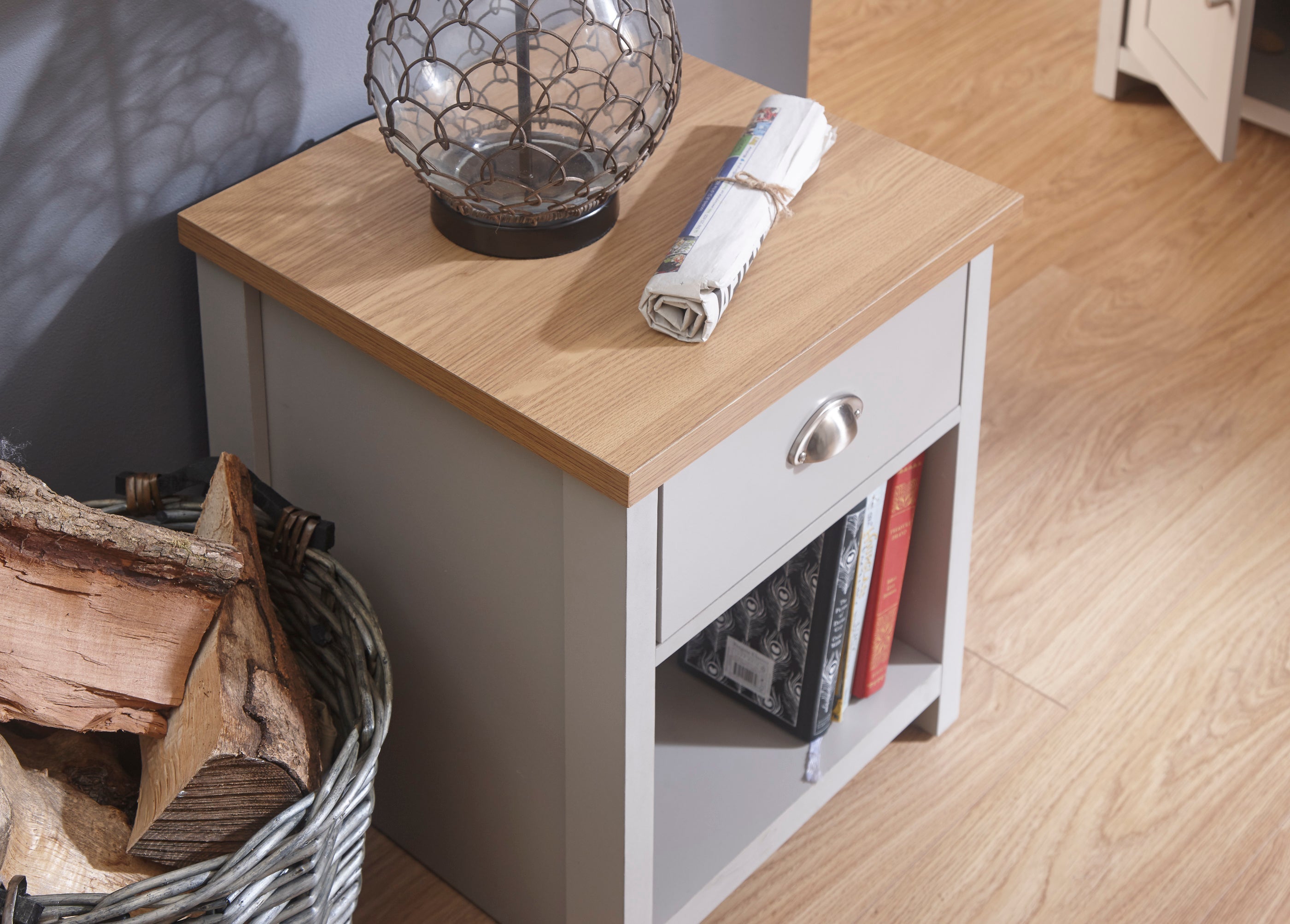 Lancaster Lamp Table Grey – GFW, view 11