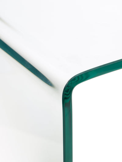 Amalfi Bent Glass Console Table – Julian Bowen, view 4