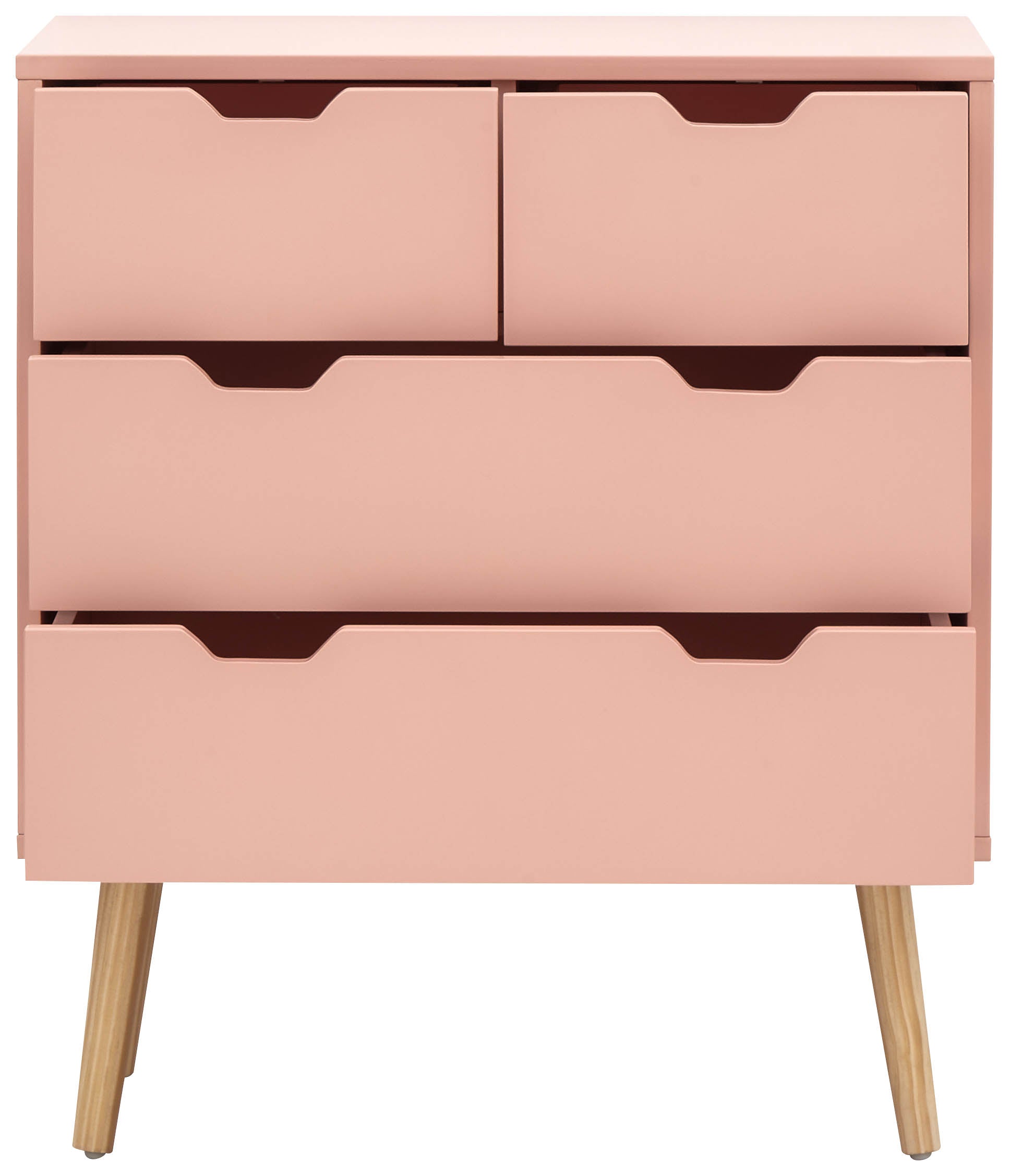 Nyborg 2+2 Drawer Chest – Coral Pink