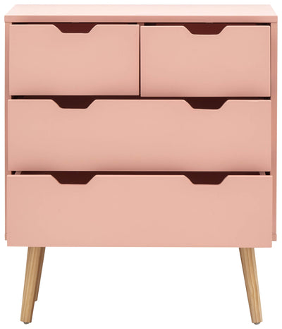 Nyborg 2+2 Drawer Chest – Coral Pink