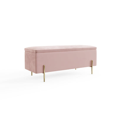 Mystica Ottoman Storage Bench Blush Pink – GFW
