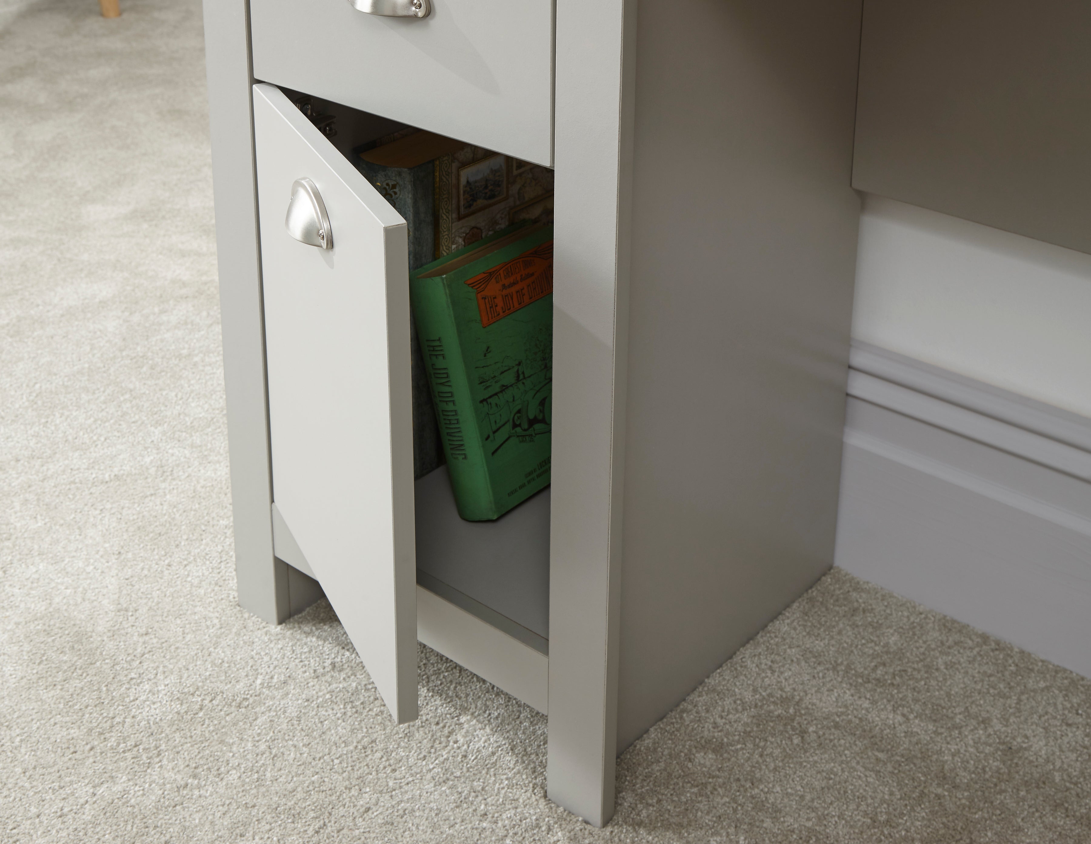 Lancaster Study Desk Grey – GFW, view 9