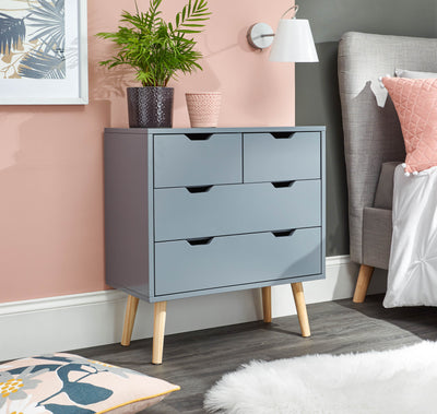 Nyborg 2+2 Drawer Chest – Dark Grey