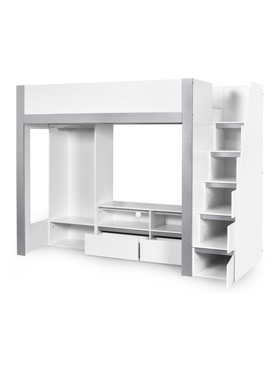 Gaia Highsleeper TV Bed - White and Silver – Julian Bowen, view 5