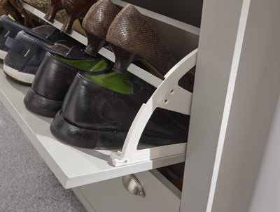 Lancaster 2Dr 1Drw Shoe Cabinet Grey – GFW, view 11