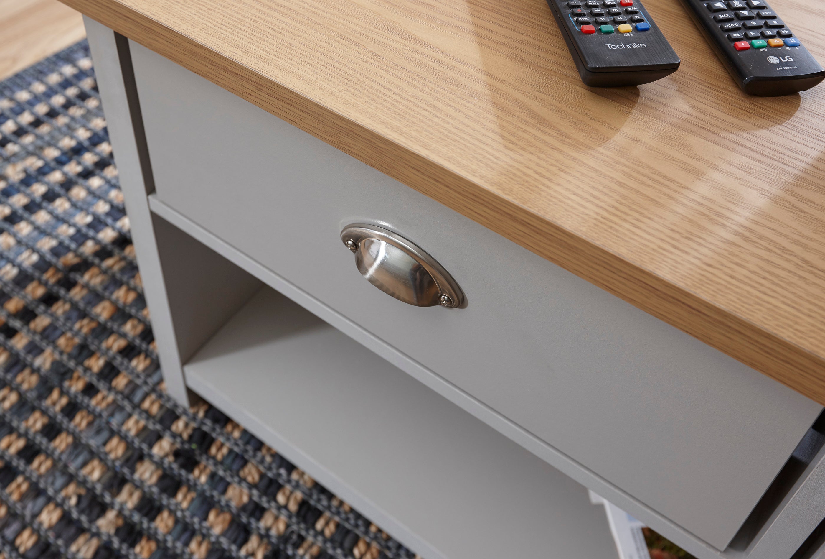 Lancaster 2 Drawer Coffee Table Grey – GFW, view 11