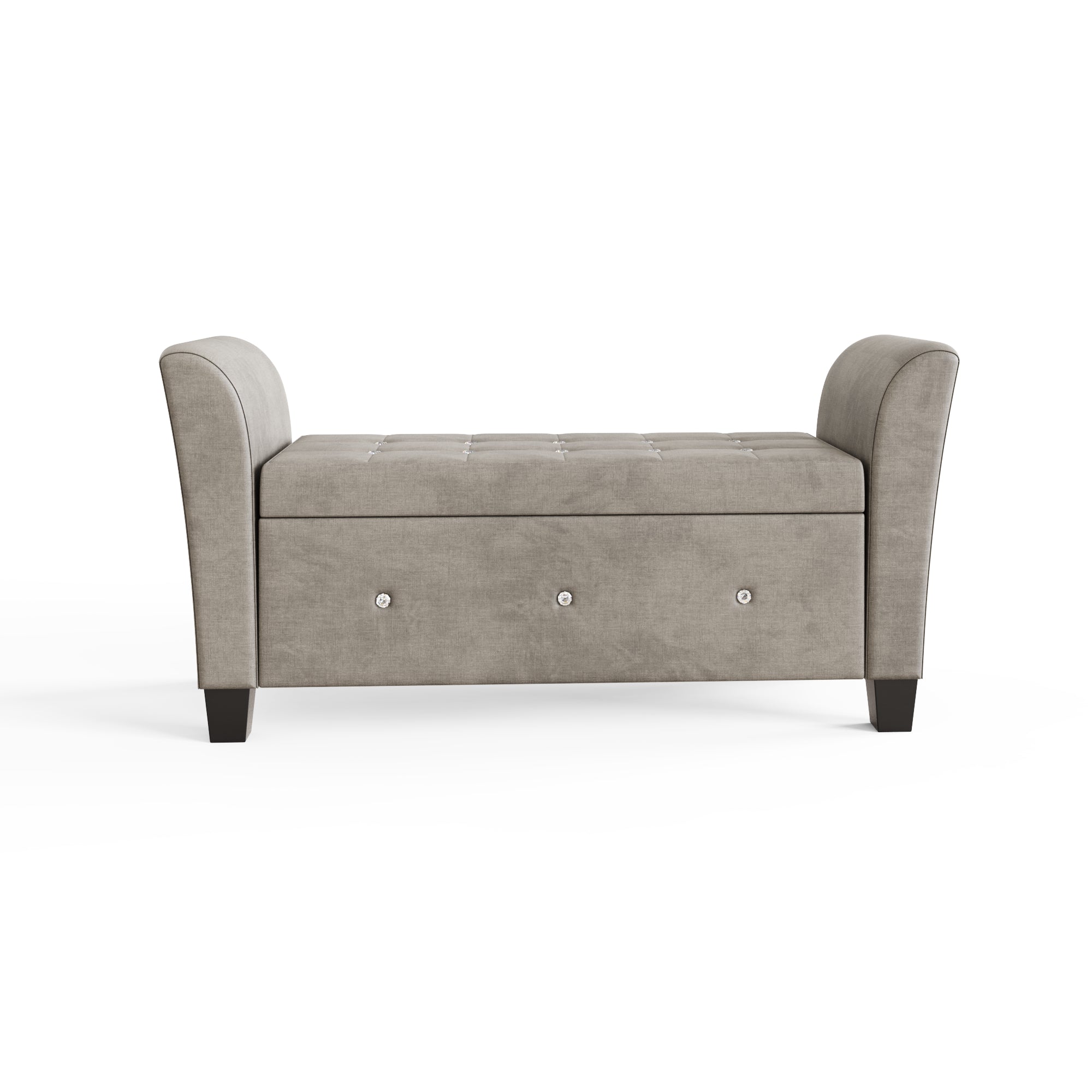 Verona Diamante Window Seat Silver Chenille – GFW, view 7