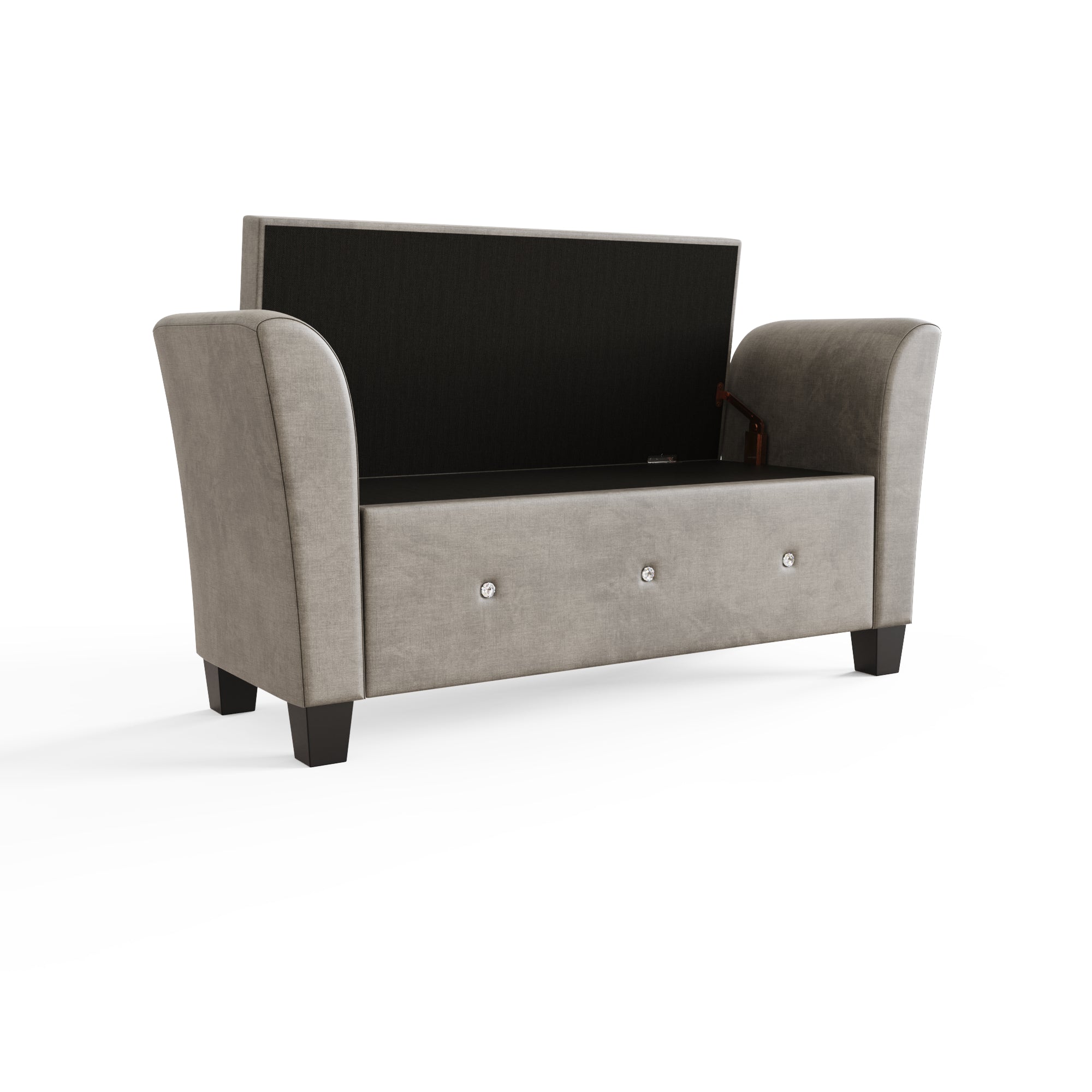 Verona Diamante Window Seat Silver Chenille – GFW, view 6