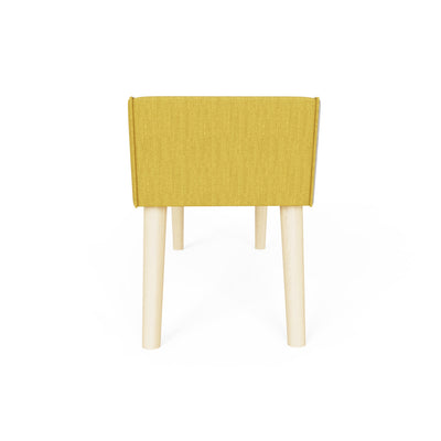 Milan Upholstered Bench Mustard – GFW, view 6