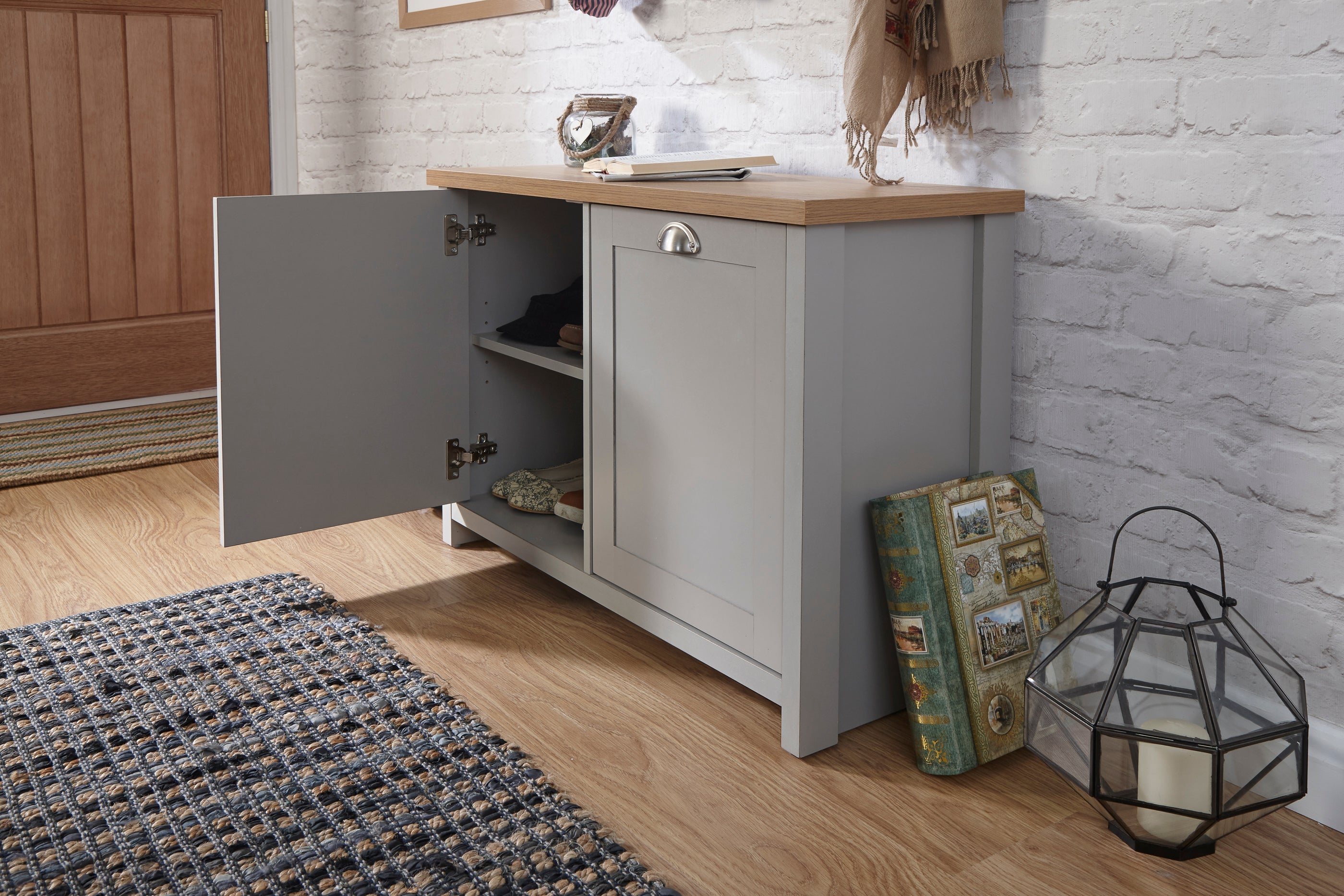 Lancaster Shoe Storage Grey – GFW, view 13
