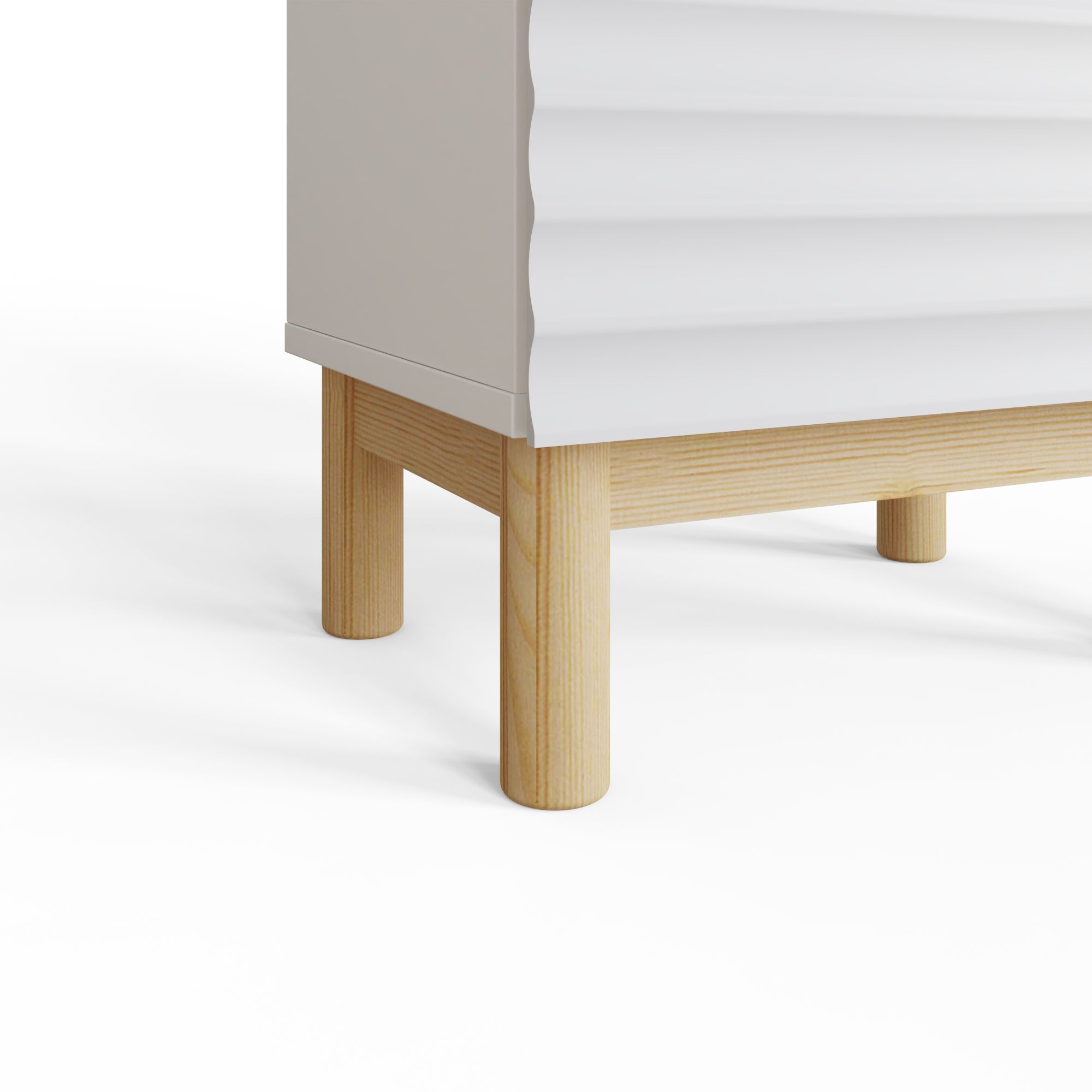 Karla Ribbed 2 Drawer Bedside – White