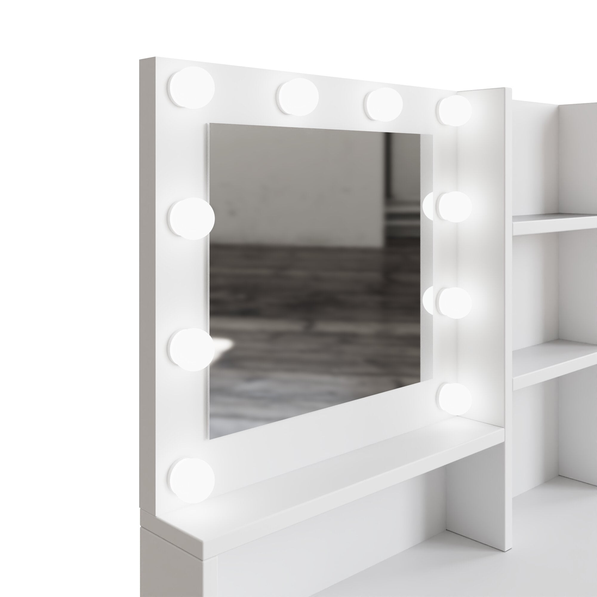 Eva Dressing Table With Stool White – GFW, view 15