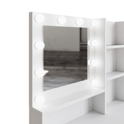 Eva Dressing Table With Stool White – GFW, view 15
