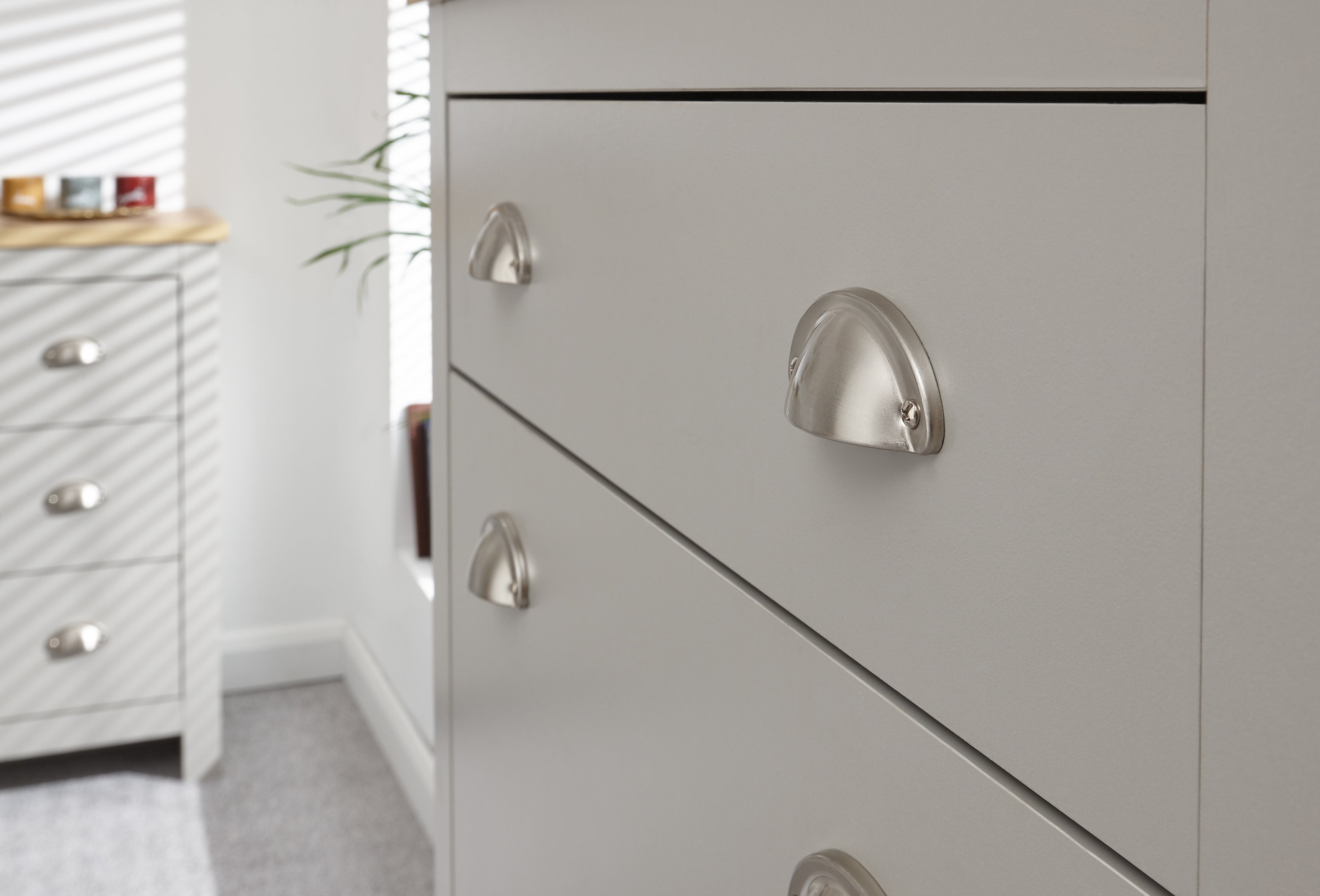 Lancaster 2Dr 1Drw Shoe Cabinet Grey – GFW, view 9