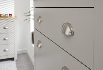 Lancaster 2Dr 1Drw Shoe Cabinet Grey – GFW, view 9