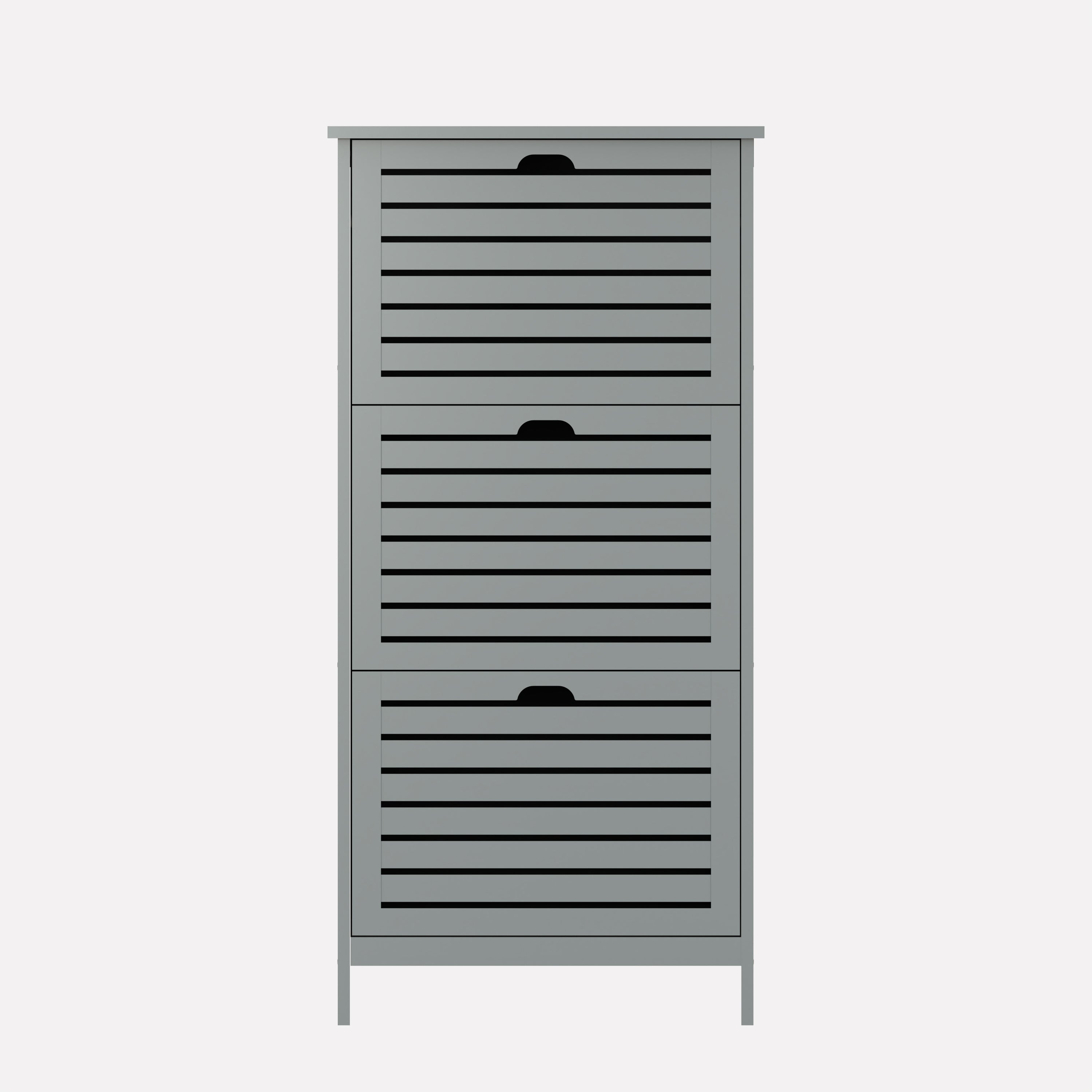 Bergen Three Tier Shoe Cabinet – Grey